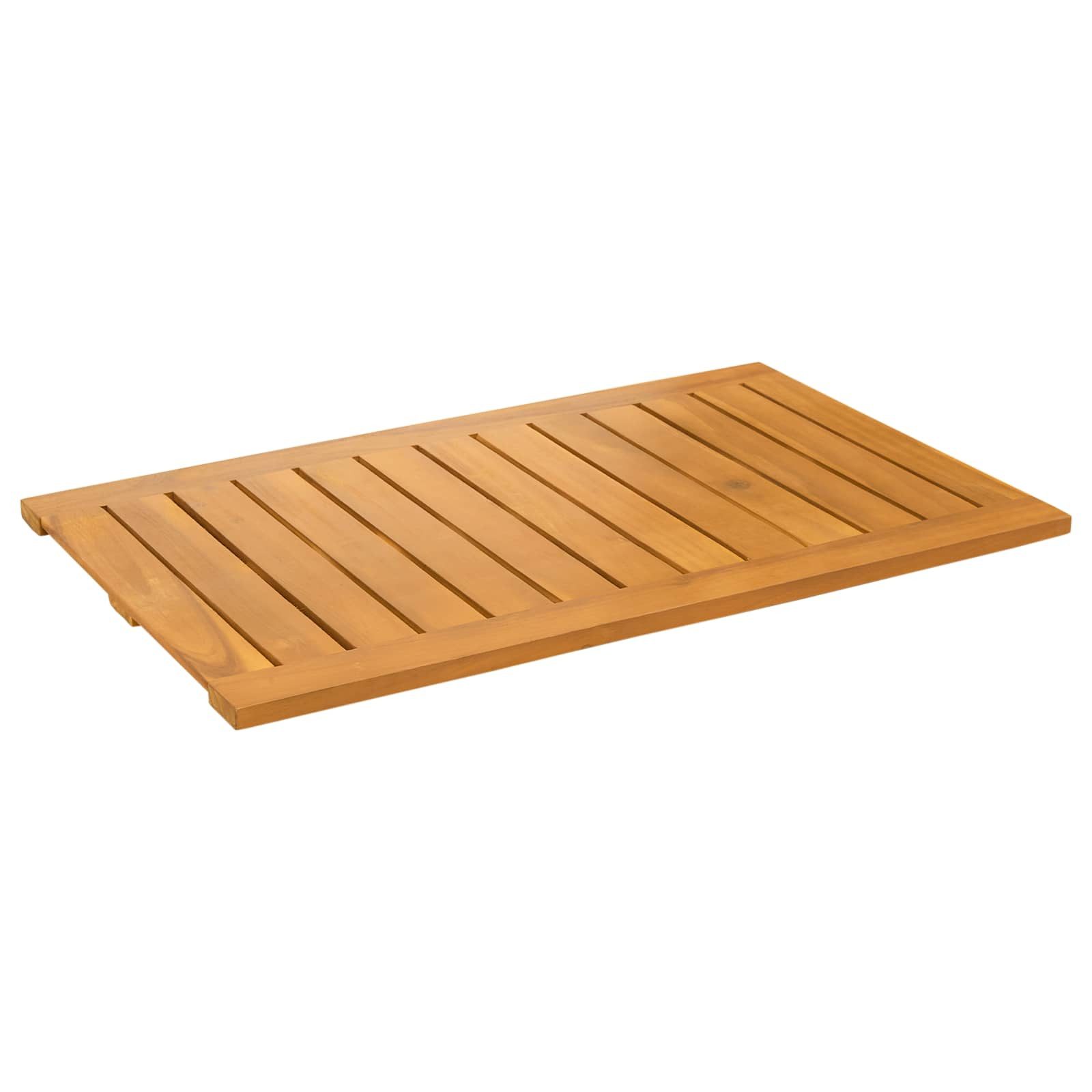 vidaXL Badematte Badematte Natur 80 x 50 cm Massivholz, Massivholz Akazie