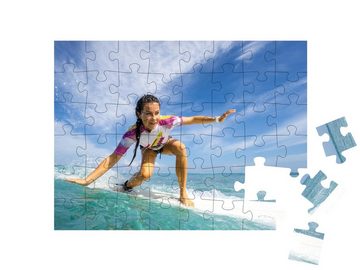 puzzleYOU Puzzle Surfen vor Mauritius im Indischen Ozean, 48 Puzzleteile, puzzleYOU-Kollektionen Erotik