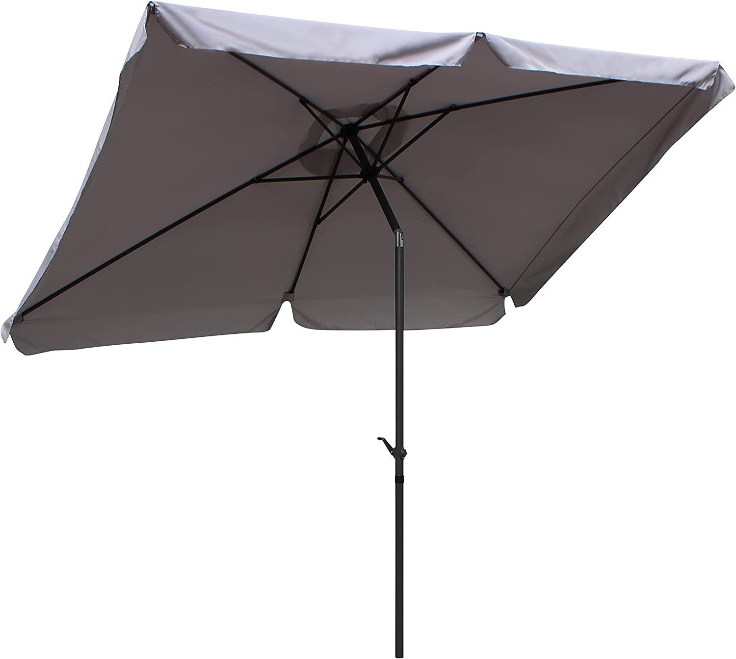 Pure Home & Garden Sonnenschirm Sunny 200 x 300 cm hellgrau Balkonschirm Ku günstig online kaufen