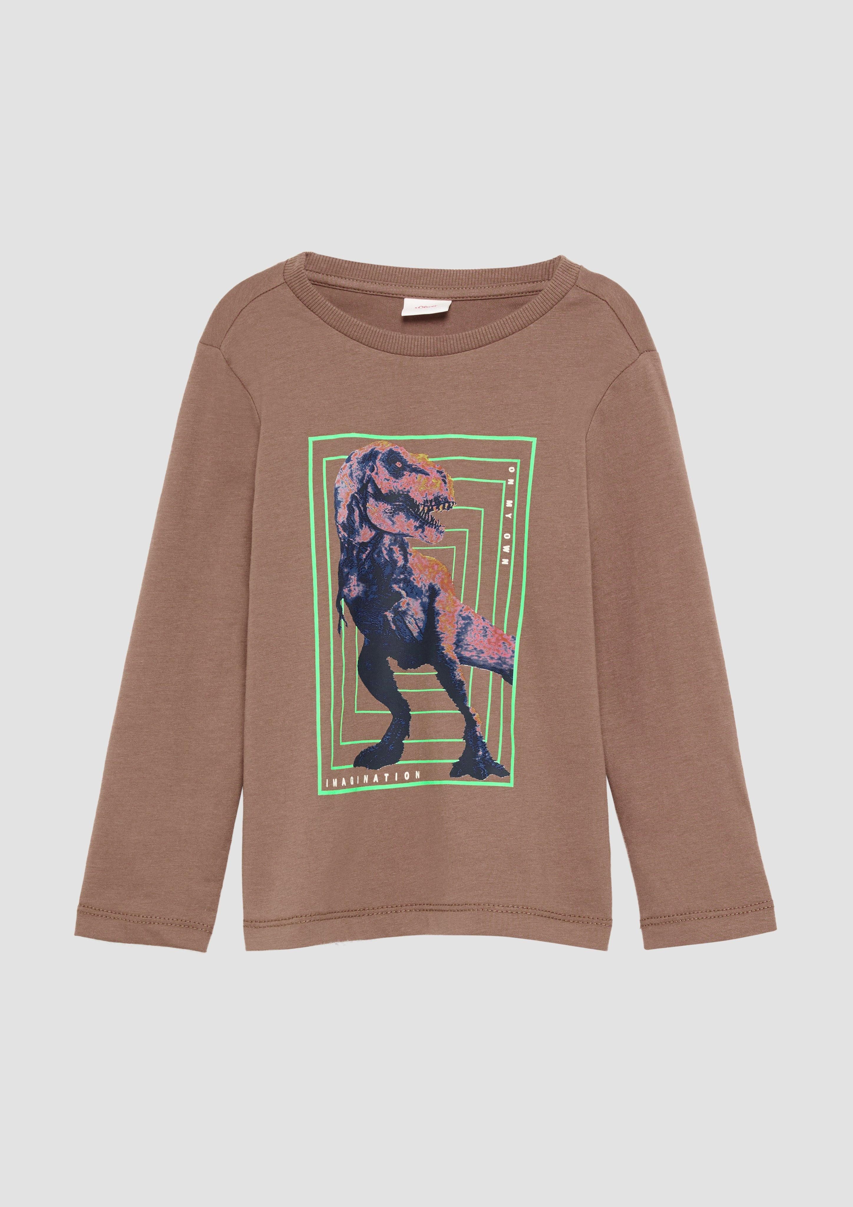 Langarmshirt Longsleeve mit Dino-Print