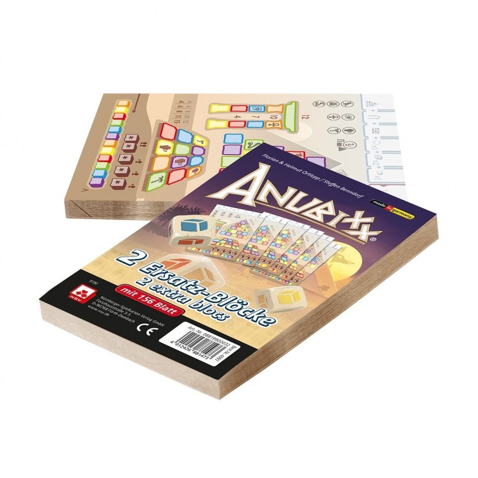 Nürnberger Spielkarten Spiel, Anubixx - Ersatzblöcke (2 Stück) - deutsch