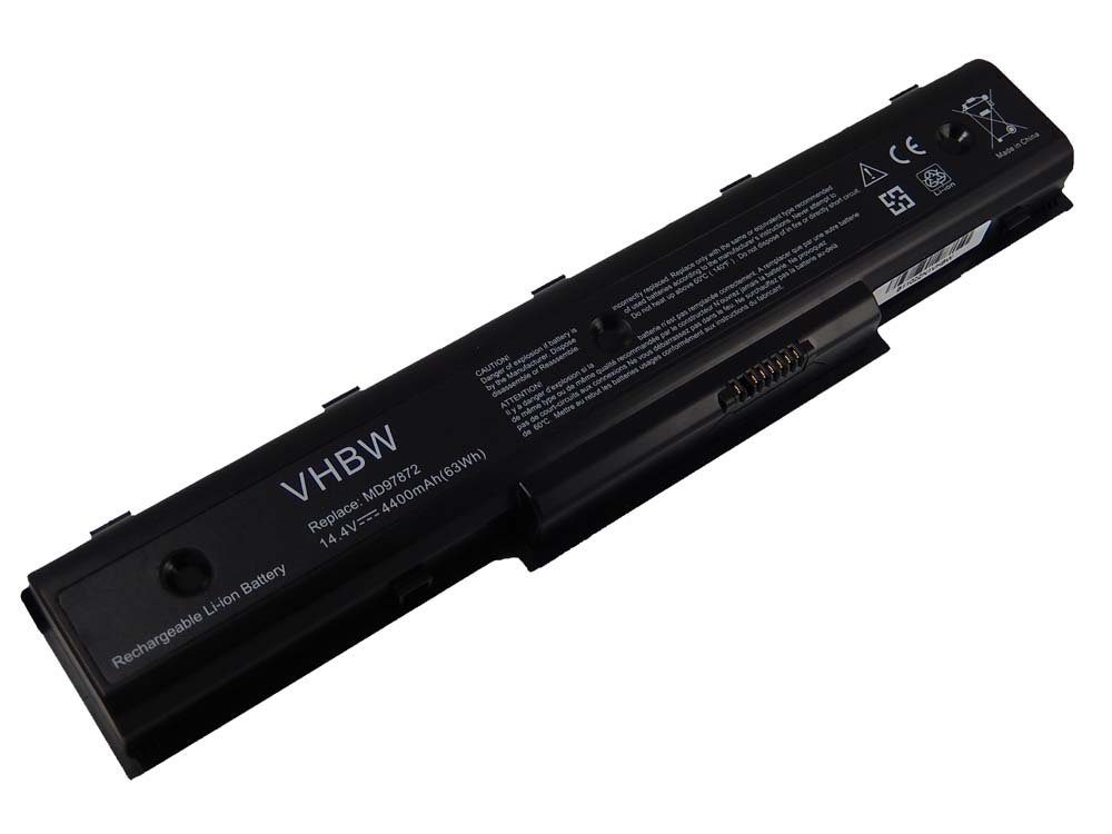 vhbw passend für Medion MD97872, MD97938, MD9868, MD98770, MD98920, Laptop-Akku 4400 mAh