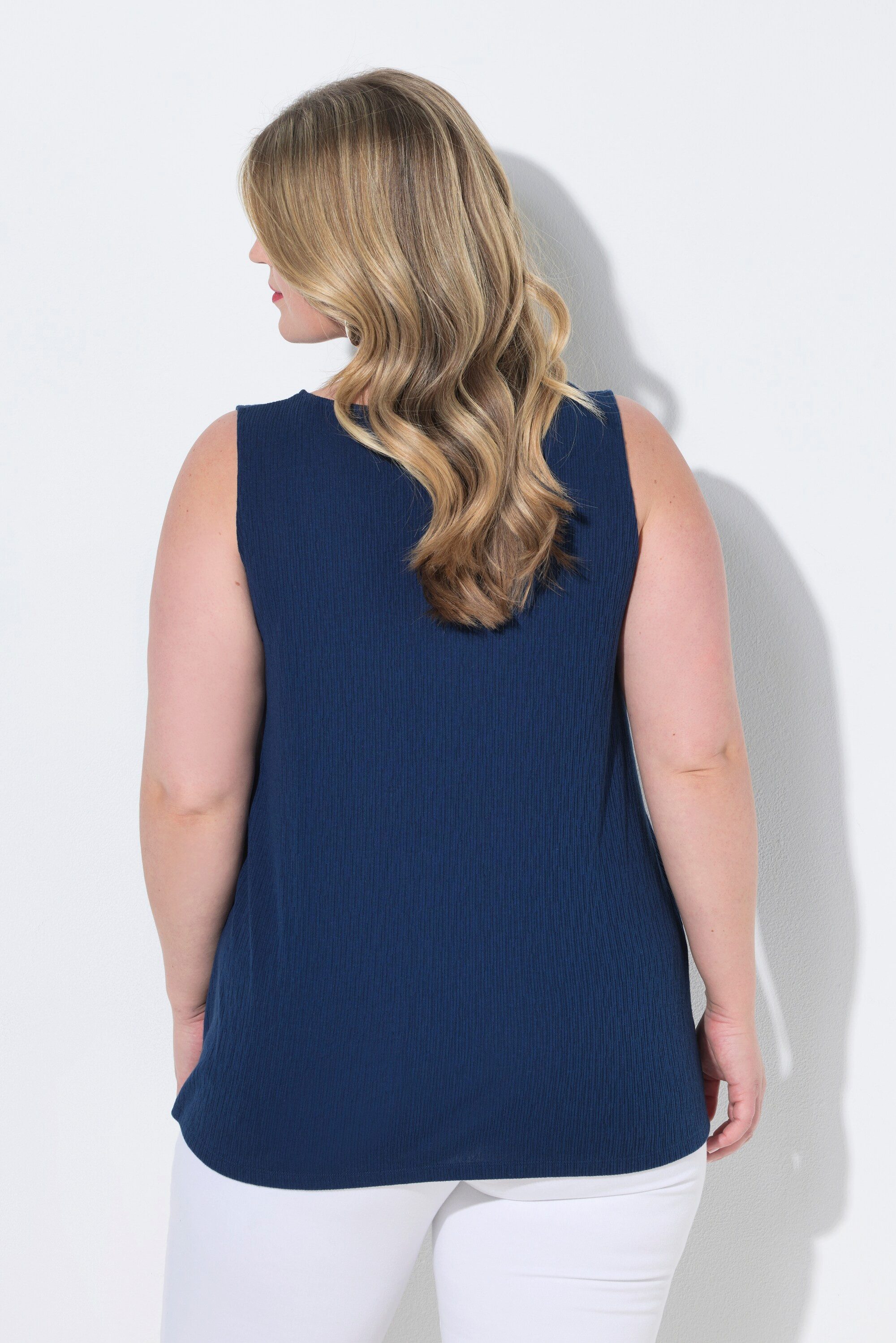MIAMODA Longshirt Top bequeme Passform Strukturjersey