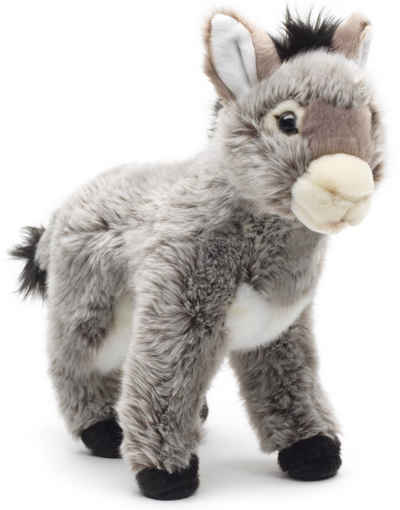 Uni-Toys Kuscheltier »Esel grau, stehend - 28 cm (Höhe) - Plüsch-Pferd - Plüschtier«, zu 100 % recyceltes Füllmaterial