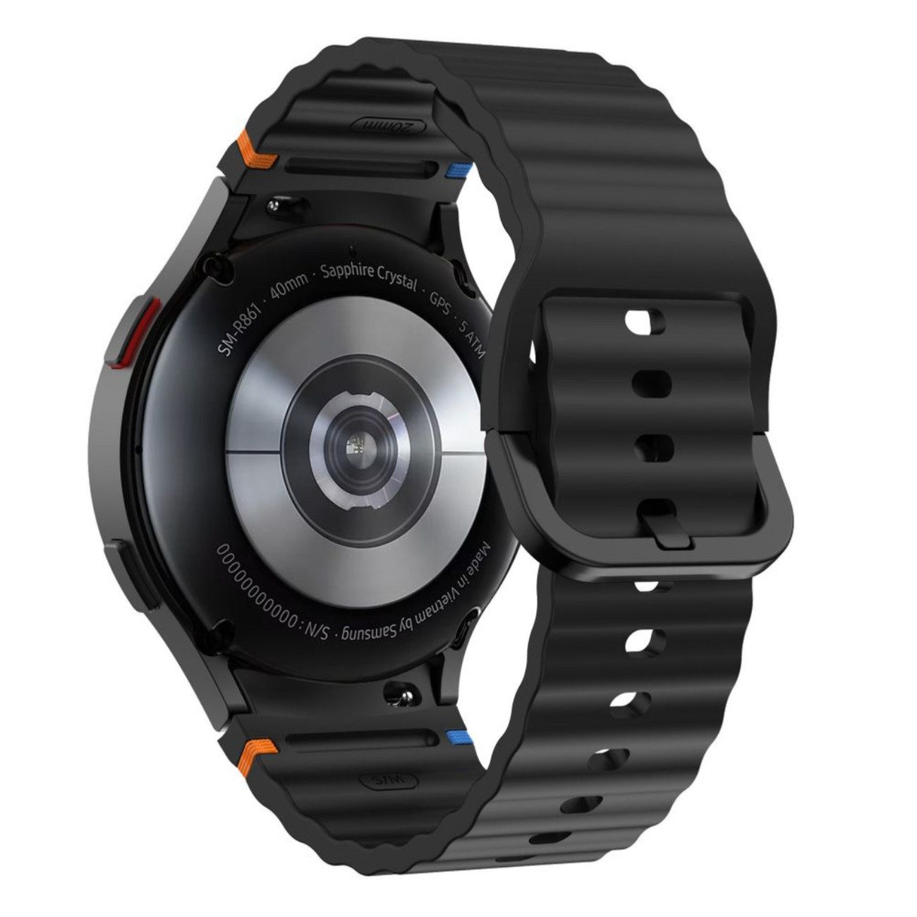 TECH PROTECT Smartwatch-Armband für Samsung Galaxy Watch 4/5/5 Pro/6/7/FE, Wasser- und schweißresistent, verstellbare Länge, angenehme Haptik