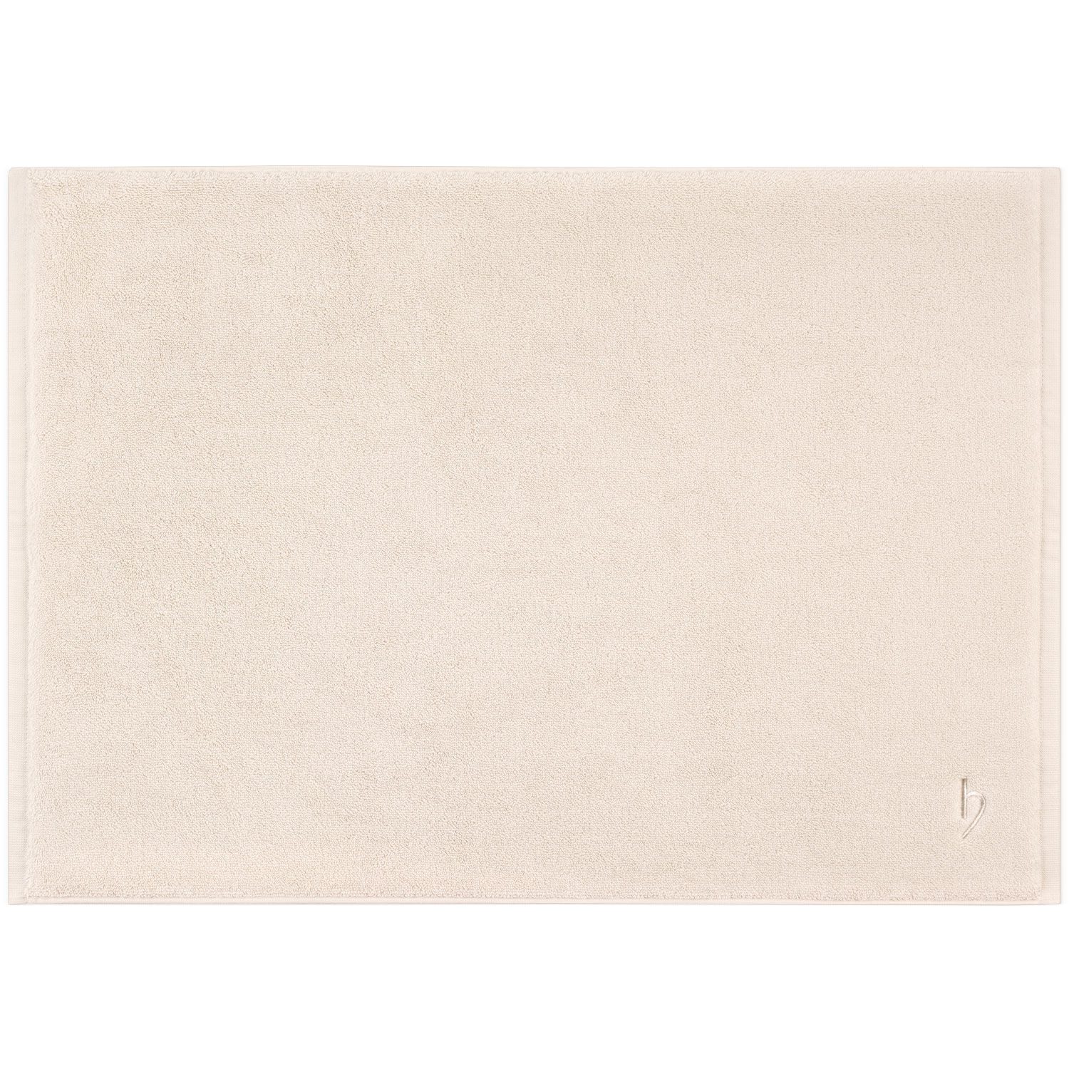 herzbach home Badematte Pura 50x70 cm, Baumwolle, Rechteckig, 1200g/m², Premium-Qualität, 100% Baumwolle, mit Logo Stickerei