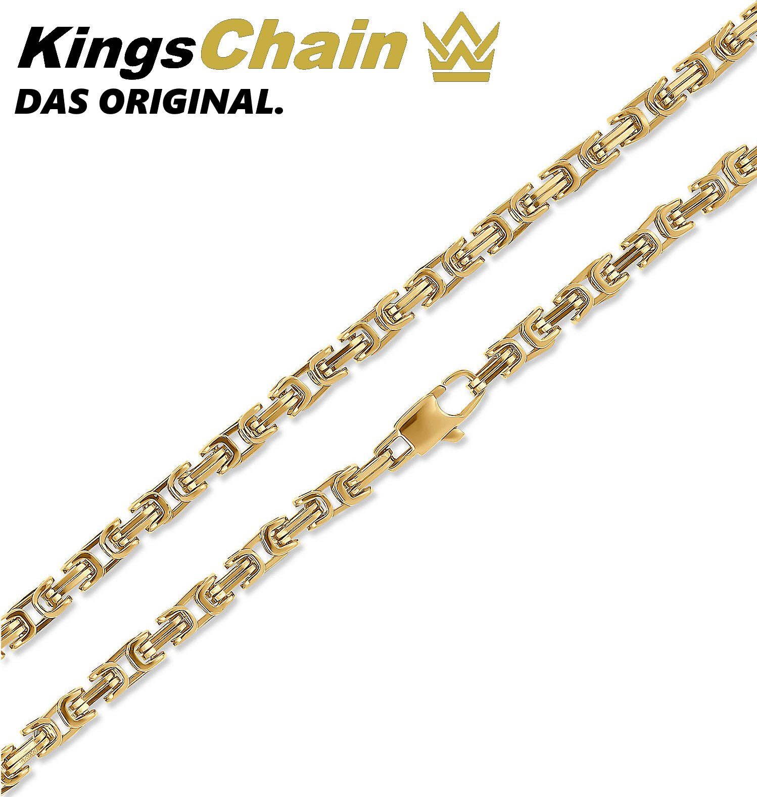 MAVURA KingsChain Edelstahl Königskette aus Größen verschiedenen Kette 6mm Panzerkette Männer Herrenkette in Gold (Halskette), Königliche