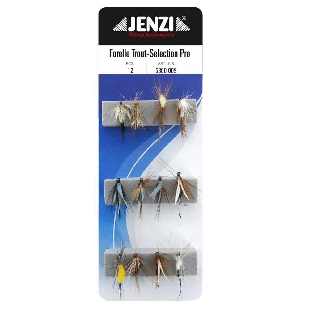 Kunstköder Jenzi Insektenimitate Fliegenset Forellenauswahl Pro 12Stk.