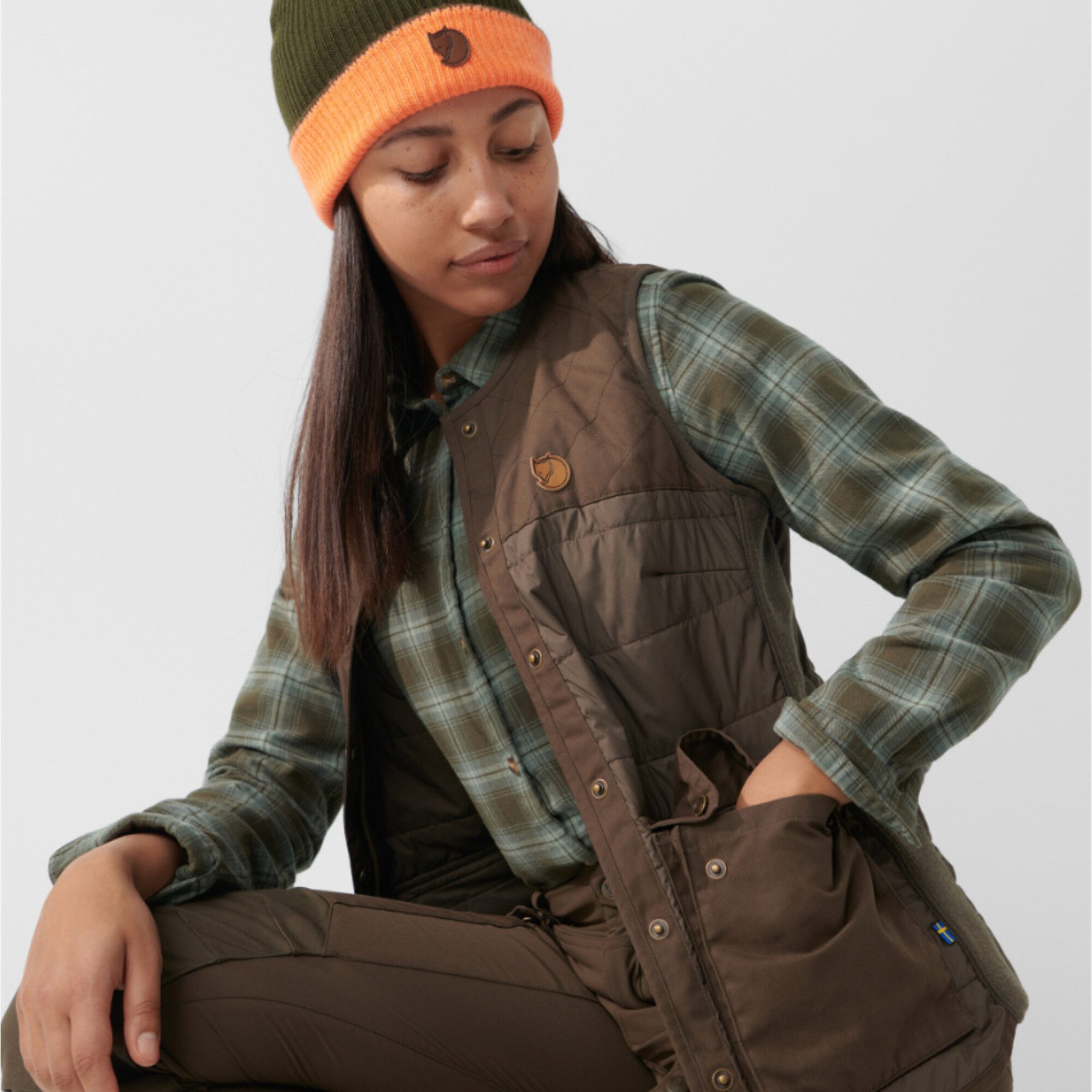 Fjällräven Trekkingrucksack Fjällräven Forest Wool Padded Vest W, 633 Dark Olive, XS