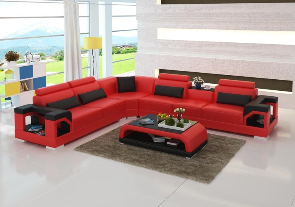 Eck Sofa JVmoebel Design Ecksofa, Modern Ecksofa Couch Ledersofa Wohnlandschaft