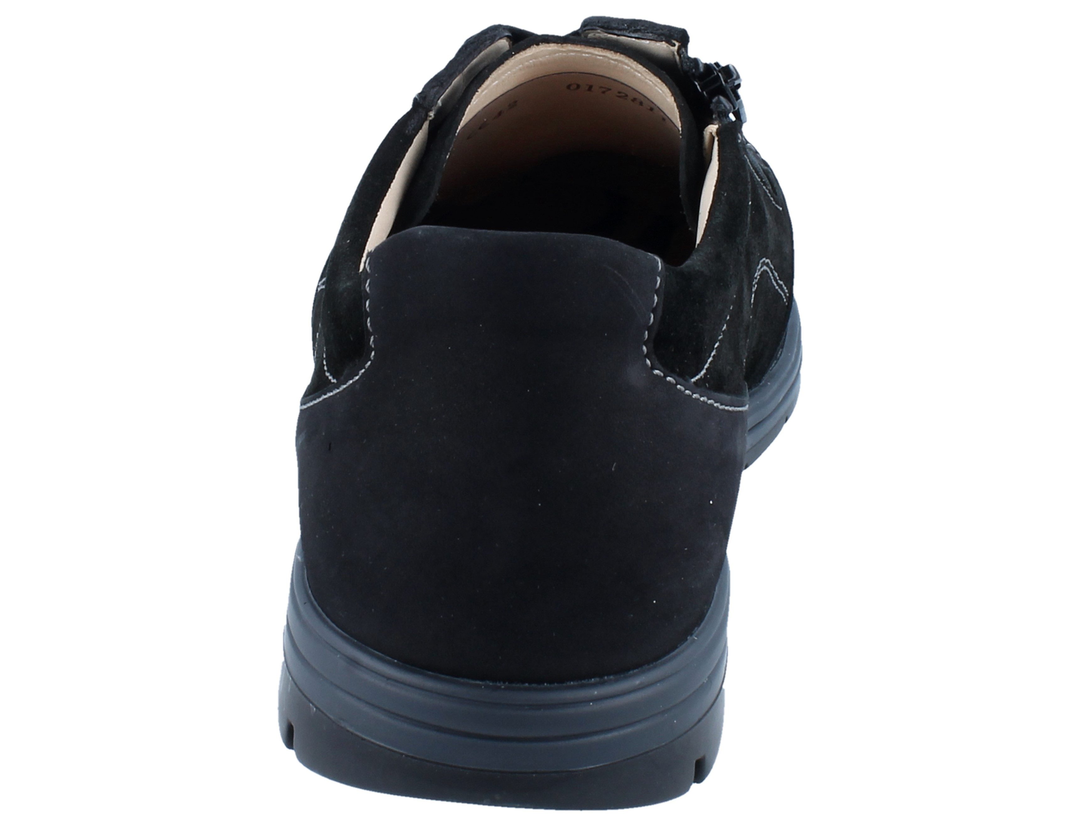 Finn Comfort FINN COMFORT Osorno Herren Halbschuhe schwarz Nubukleder - Größe: 43 Schnürschuh Wechselfußbett