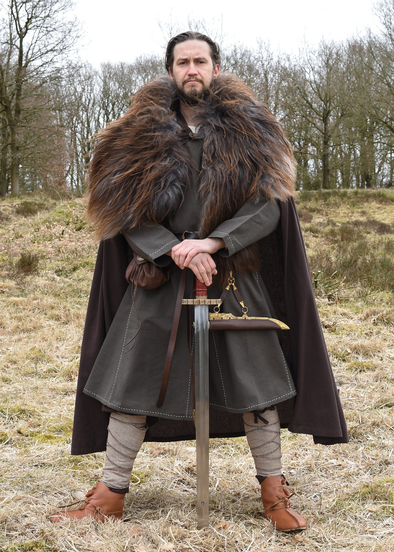 Battle Merchant Wikinger-Kostüm Mittelalter-Umhang Burkhard, versch. Farben, Einheitsgröße, unisex