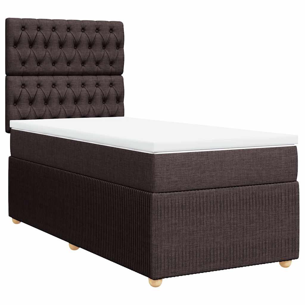 vidaXL Bett Boxspringbett mit Matratze Dunkelbraun günstig online kaufen