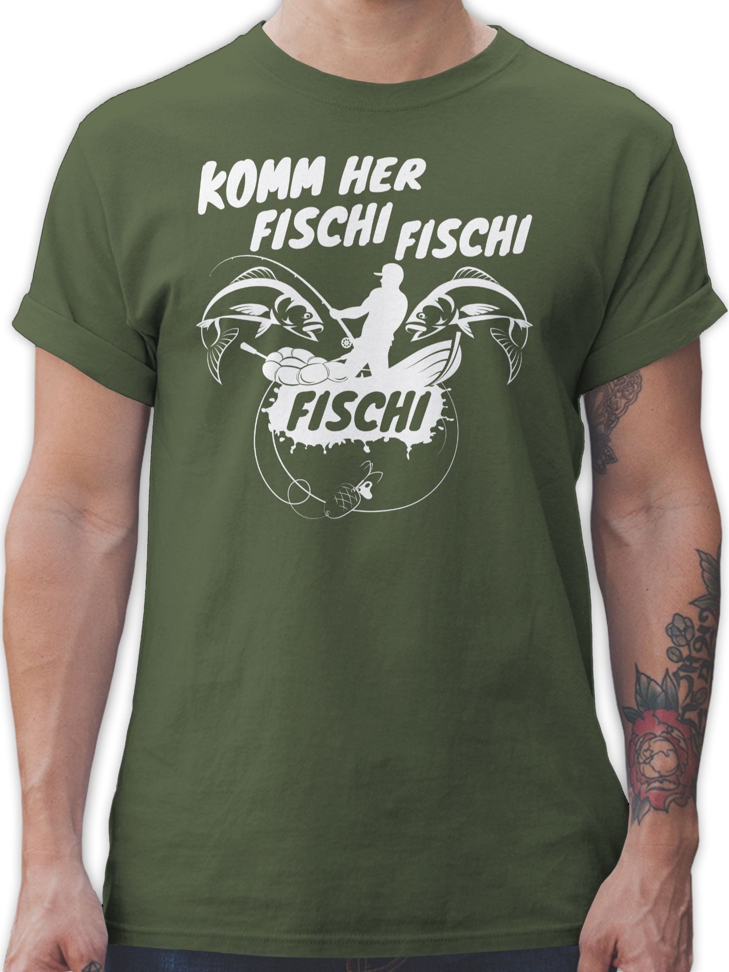 Shirtracer T-Shirt Komm her Fischi Angler günstig online kaufen