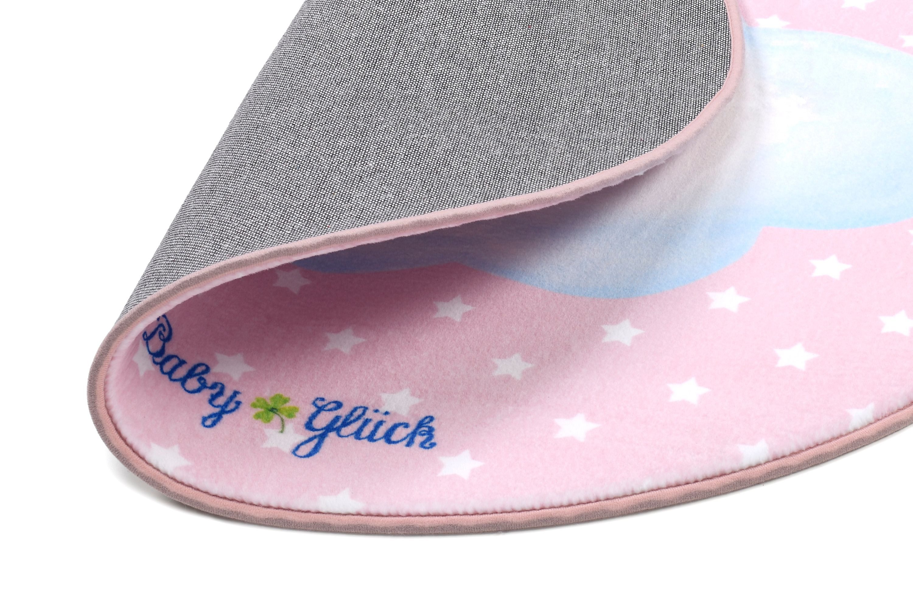 Babyglück Kinderteppich Baby Glück Wolke rosa 100cm rund, rund