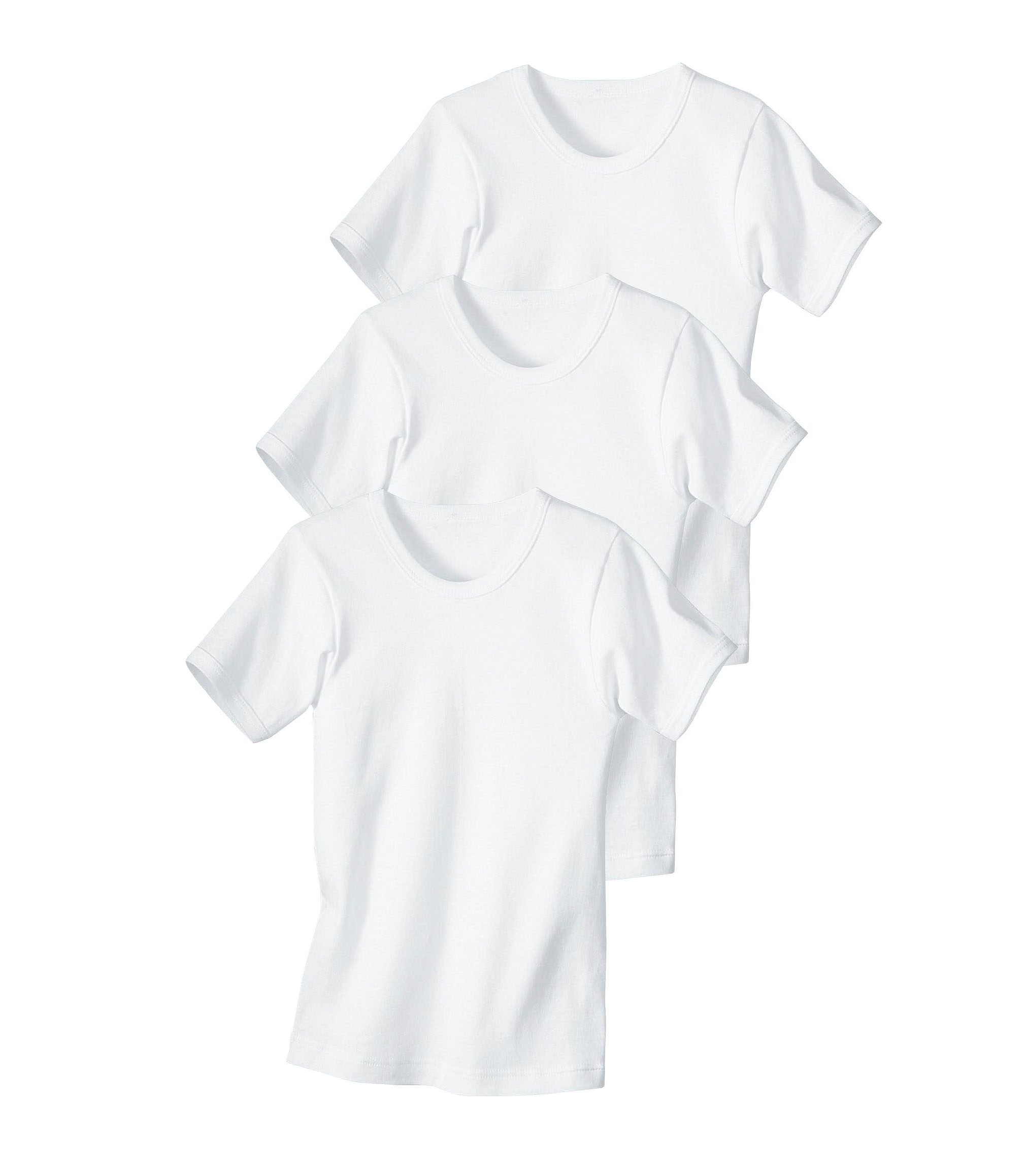 Feinripp-Qualität, reine Unterhemd (Packung, 3-St) Baumwolle H.I.S