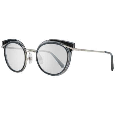 Swarovski Sonnenbrille SK0169 5020C silber verspiegelte Brillengläser, Fassung mit Swarovski Kristallen