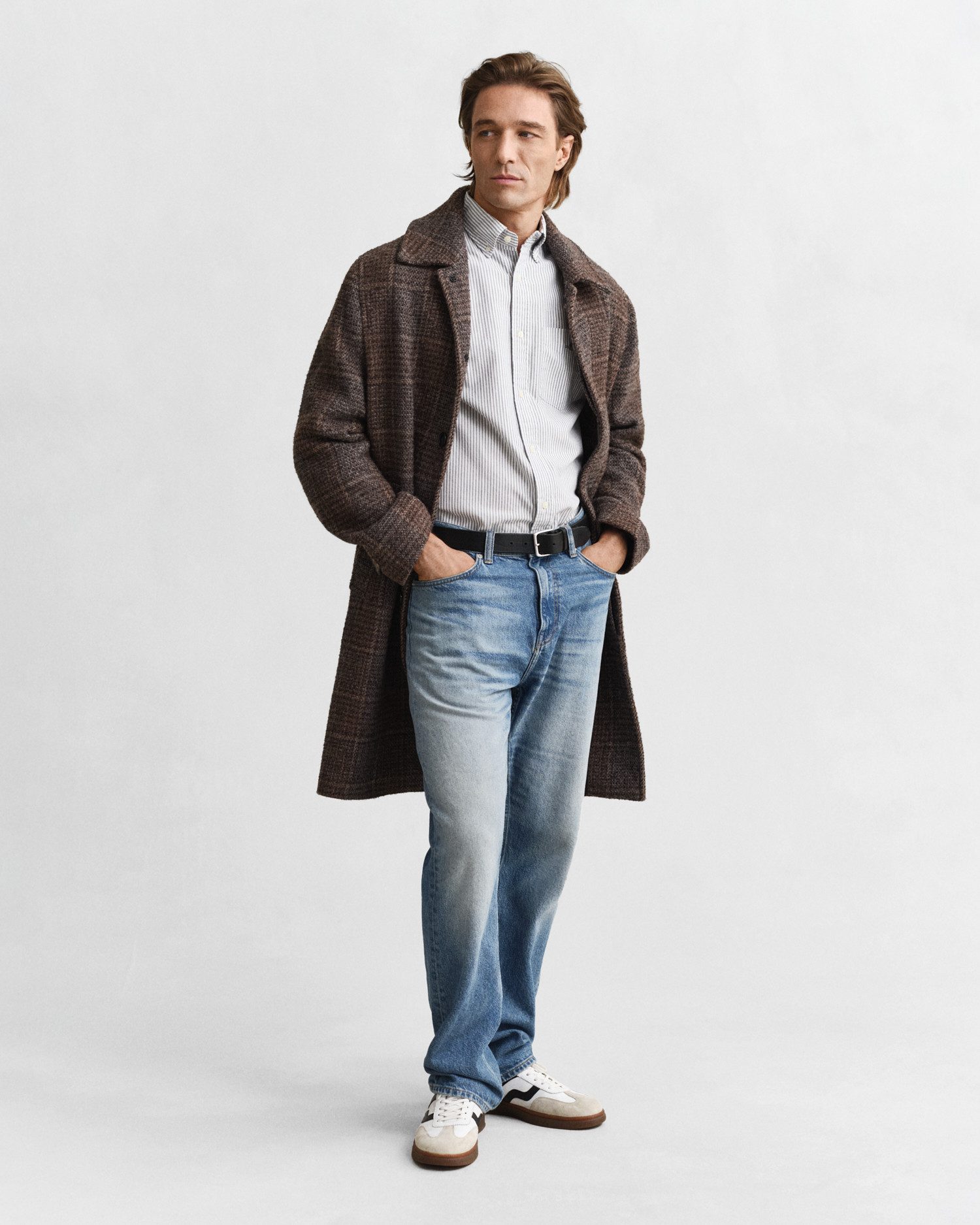 Gant Langarmhemd Regular Fit Oxford Hemd strukturiert langlebig dicker gestreift mit dezenter Logostickerei