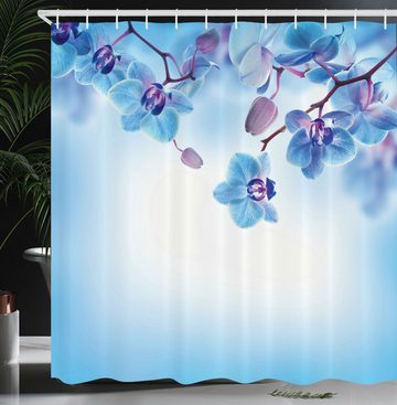 Abakuhaus Duschvorhang Moderner Digitaldruck mit 12 Haken auf Stoff Wasser Resistent Breite 175 cm, Höhe 180 cm, Blume Orchideen Natur