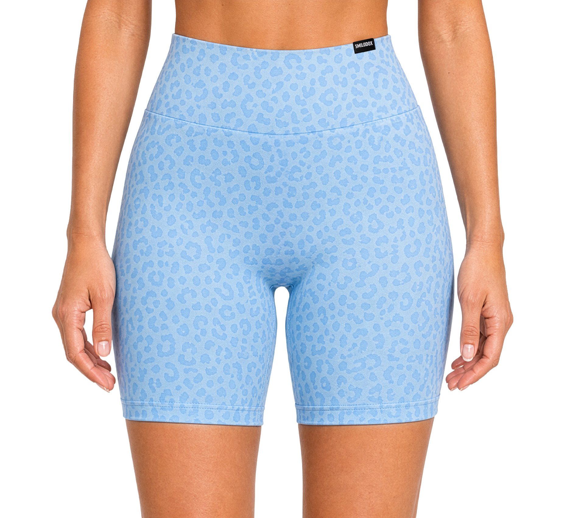 Smilodox Shorts Velvara, Leo-Muster Radlerhose, High Waist, für Gym & Yoga Yogashorts, blickdicht, 4-Wege-Stretch, schnelltrocknend