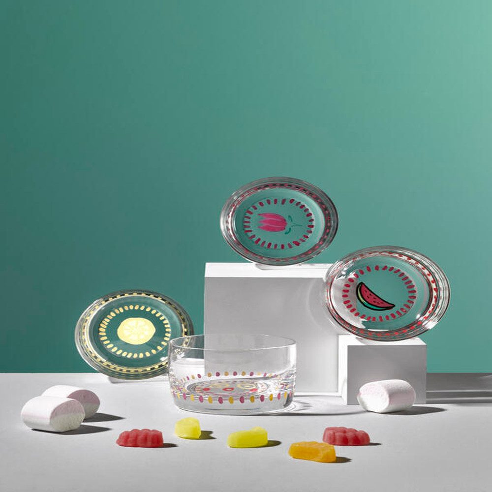 Crystalex Schüssel Candyland Kristallschussel 150 ml 4er Set, Kristallglas, (Set, 4-tlg), Kristallglas, Candyland ROXY by Martin Jašontek, Handbemalt