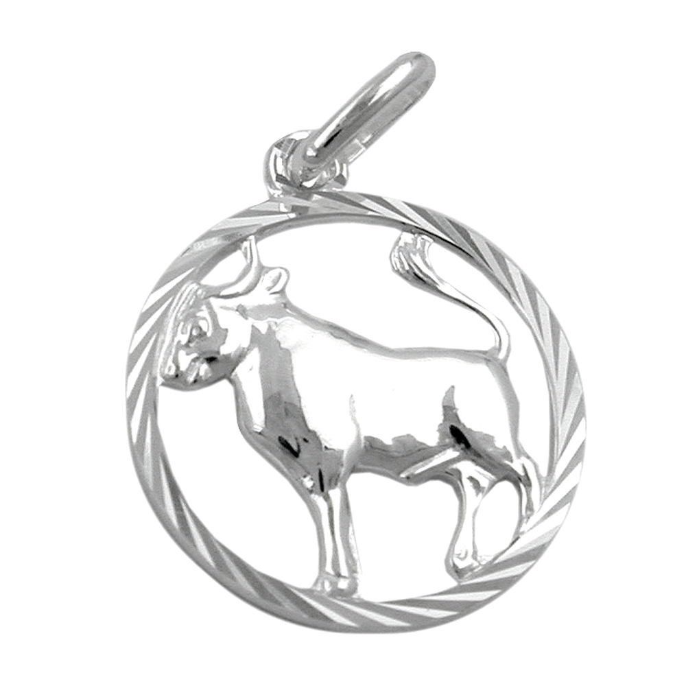 Sternzeichenanhänger Anhänger Sternzeichen Stier 925 Silber 15 mm