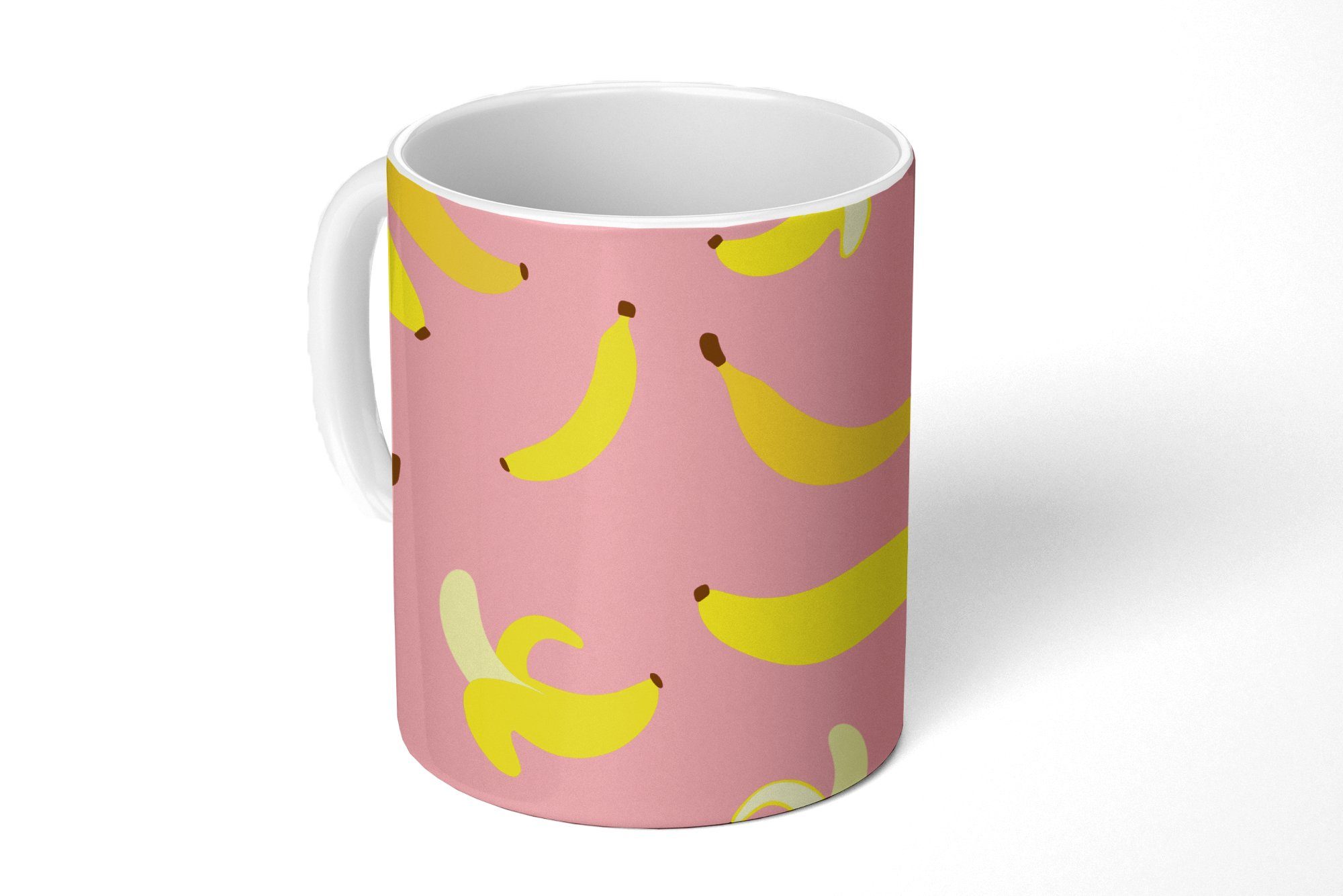 MuchoWow Tasse Banane - Rosa - Tropisch, Keramik, Kaffeetassen, Teetasse, Becher, Teetasse, Geschenk