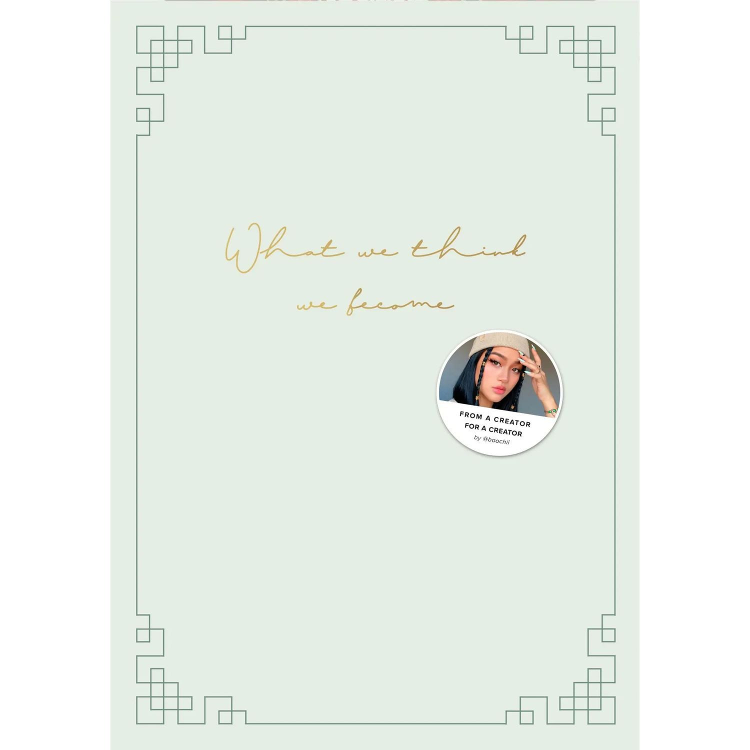 CE Community Editions GmbH Terminkalender What we think we become von Bao Chii Nguyen