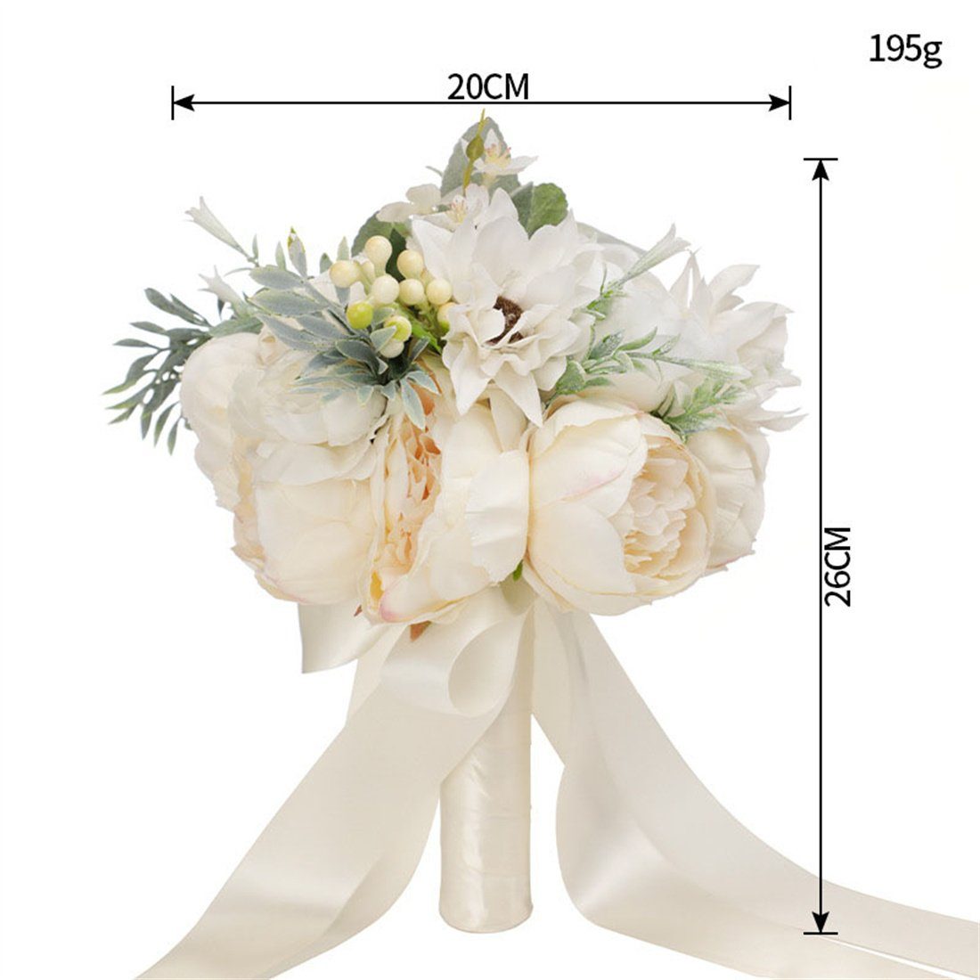 Künstlicher die Braut, Rosenstrauß Hochzeitssimulation DÖRÖY Blumen, Kunstblumenstrauß für
