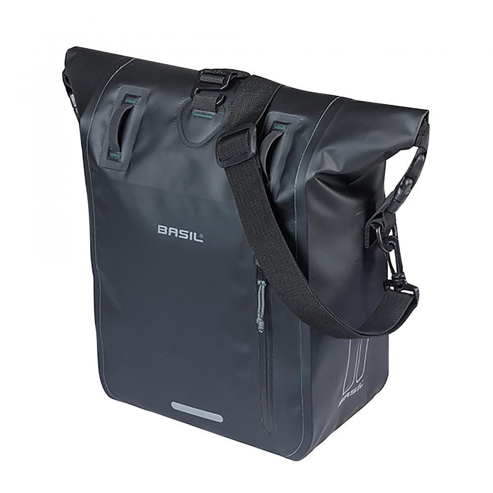 Fahrradtasche Basil Rivo M Einzeltasche schwarz 12-15L - Fahrradtasche mit MIK Hooks