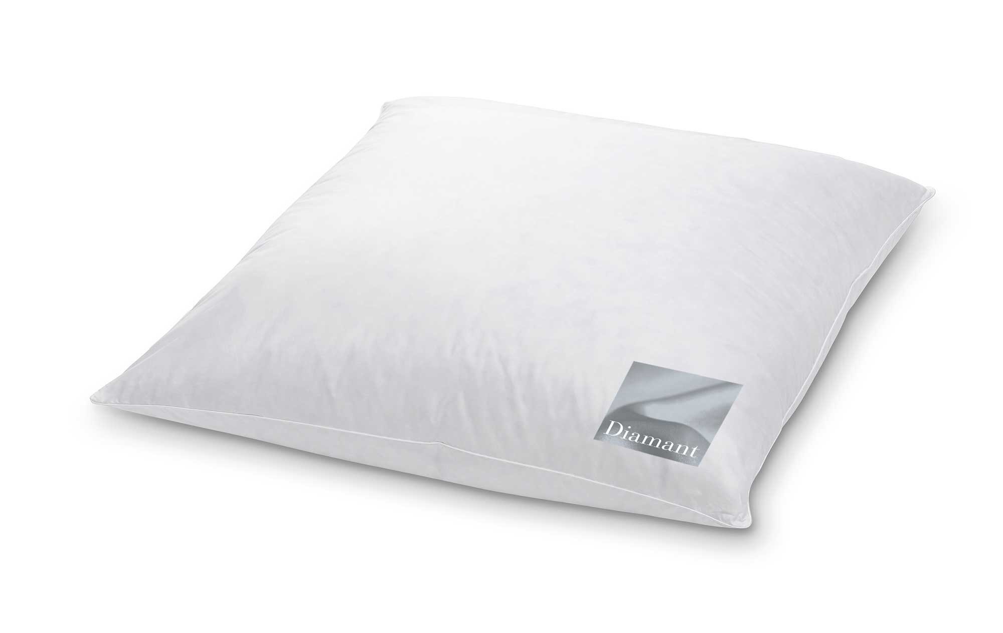 HANSKRUCHEN 3-Kammer-Kopfkissen HANSKRUCHEN Daunenkissen Kopfkissen Diamant Extra Soft 80 x 80 cm, Füllung: 90% Daunen, 10% Federn, Bezug: 1005 Baumwolle, hergestellt in Deutschland, für Allergiker geeignet