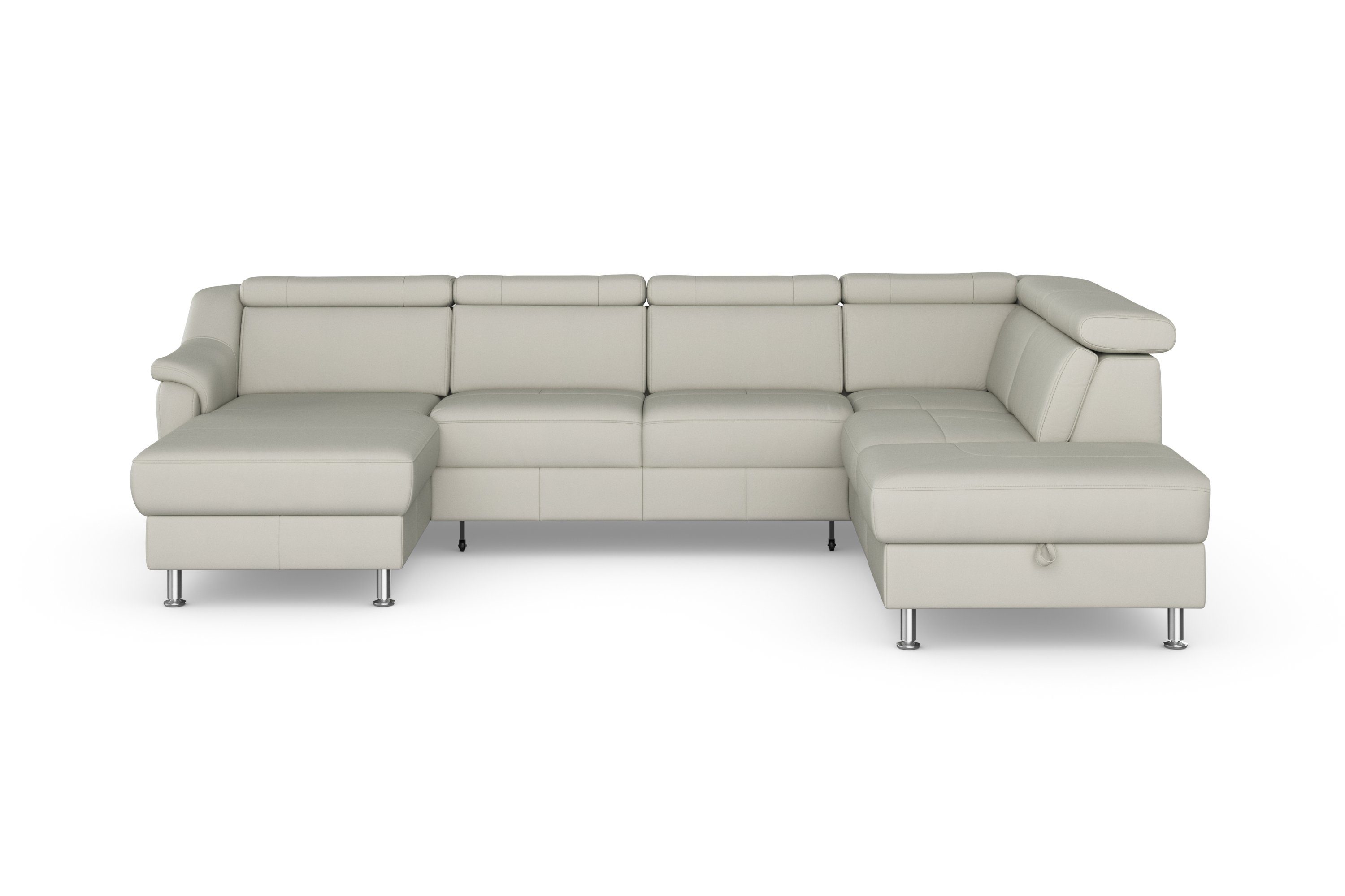 sit&more Wohnlandschaft Freetown U-Form, Kopfteilverstellung und Federkern, wahlweise mit Bettfunktion