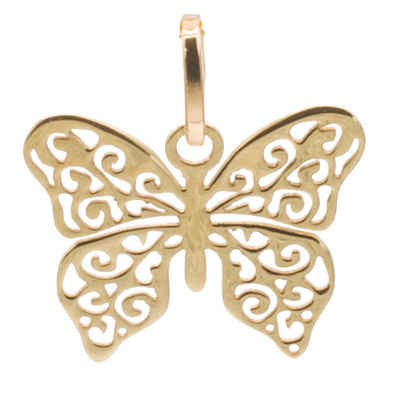 Bella Carina Kettenanhänger Anhänger Schmetterling 585 Gold 14 Karat Breite 1,5 cm (1-tlg), 585 Gold