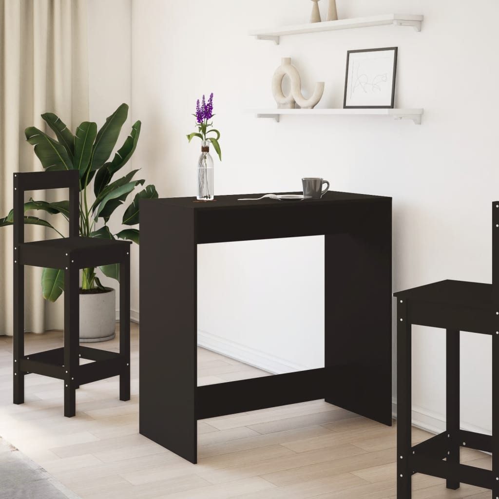 vidaXL Esstisch Bartisch Schwarz 102x50x103,5 cm günstig online kaufen