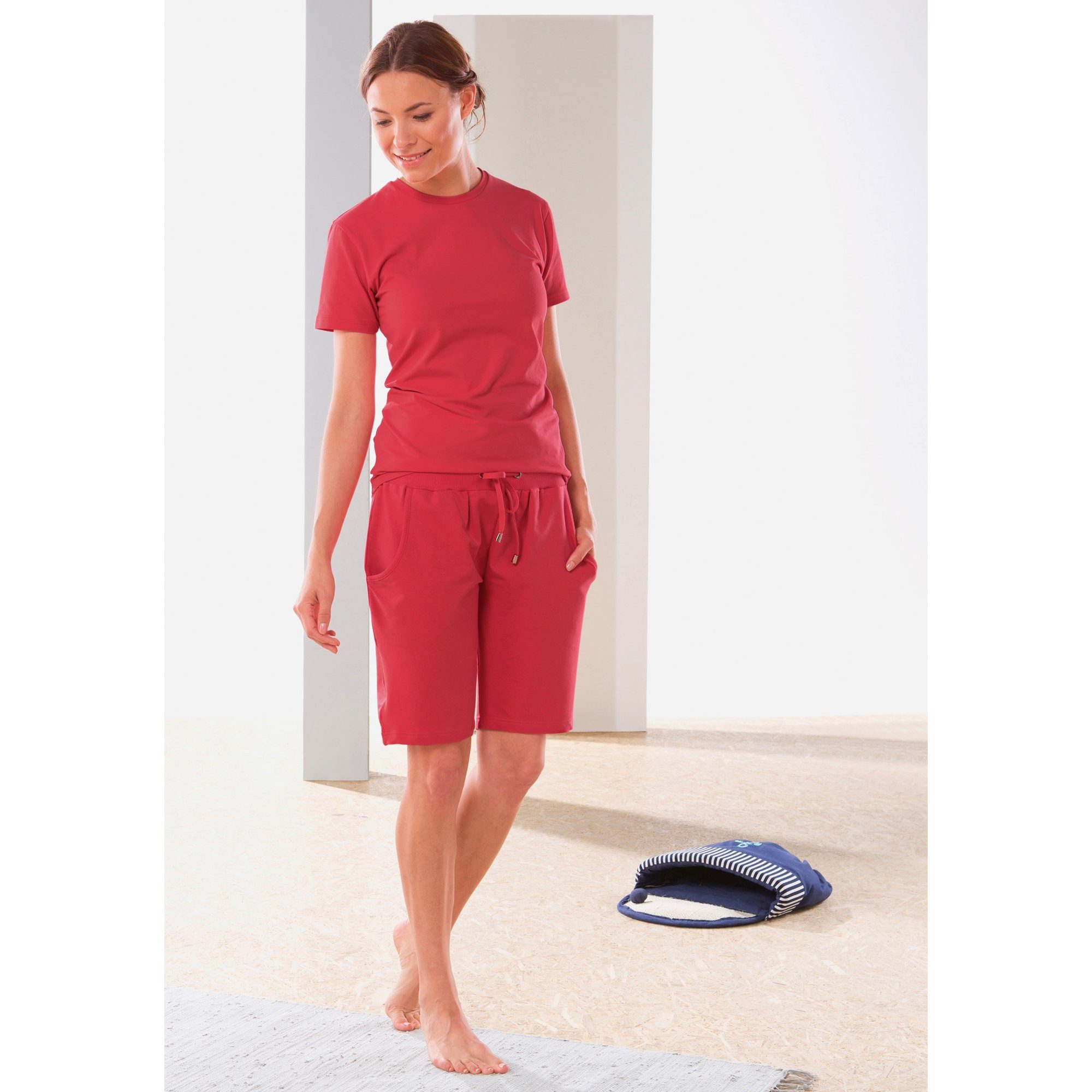 Erwin Müller Jogginghose Damen-Freizeithose kurz Uni