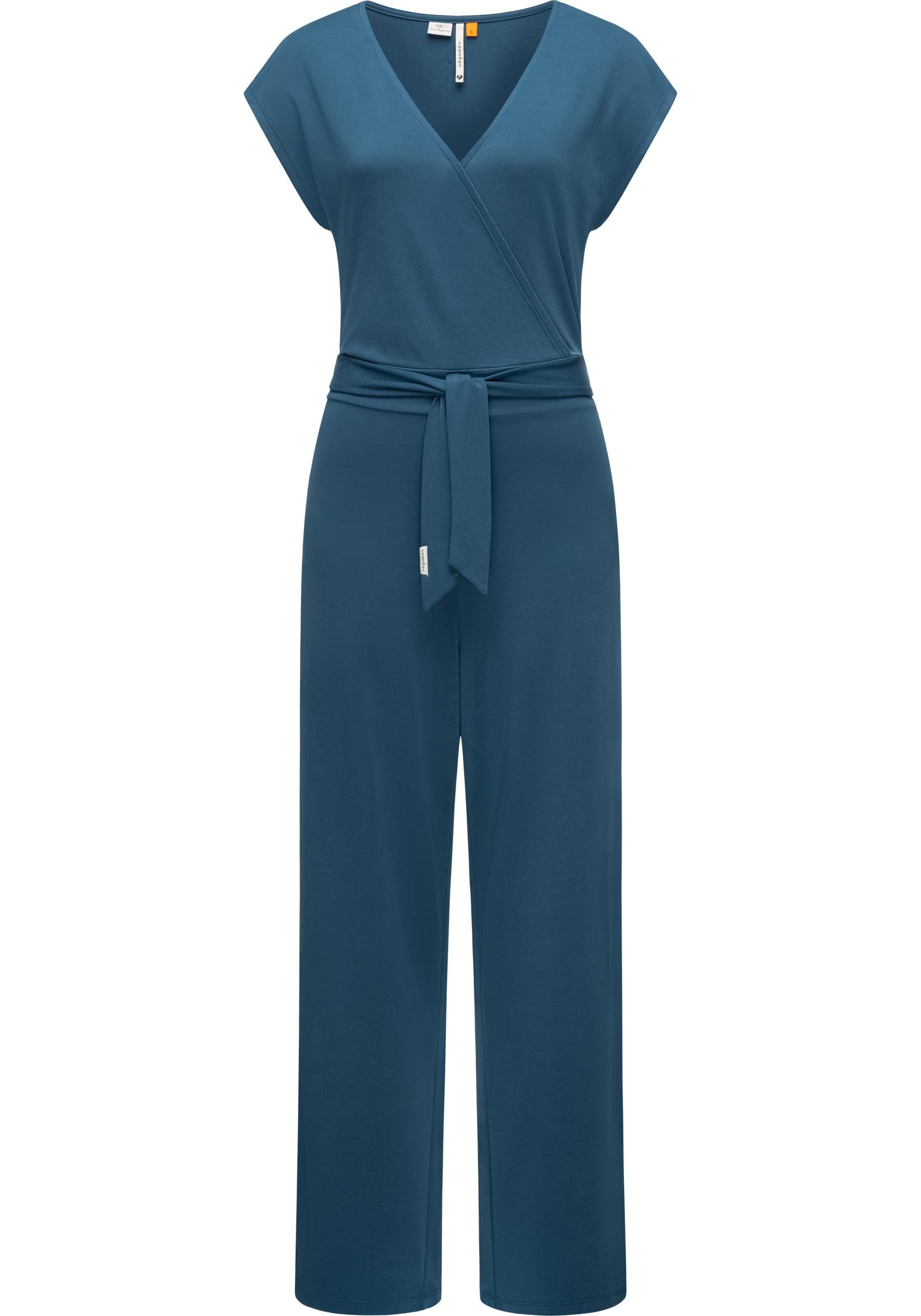 Ragwear Jumpsuit Goldea Langer Damen Overall mit Bindegürtel