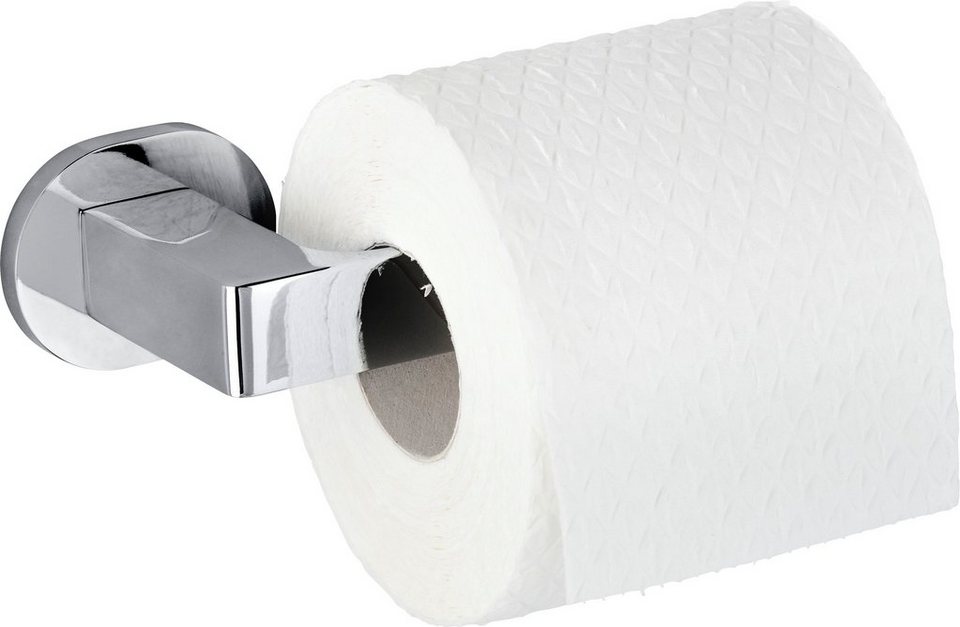 WENKO Toilettenpapierhalter UV-Loc® Maribor, Befestigen ohne Bohren, (B x H  x T): 17 x 5 x 7,5 cm. Zinkdruckguss/Chrom