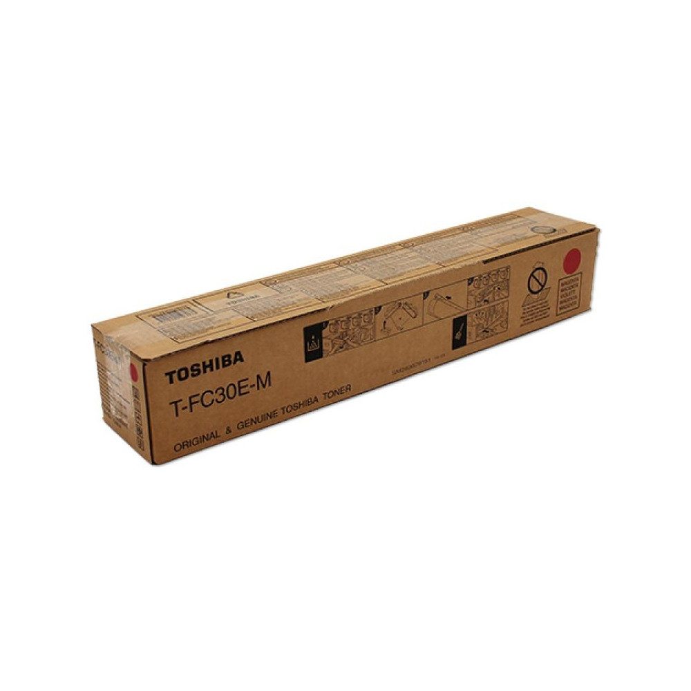 Toshiba Tonerkartusche Toshiba Toner T-FC30EM Magenta für e-Studio Drucker., (Set mit 5 hochwertigen Küchenutensilien für jeden Kochliebhaber), Wasserfest und stoßfest