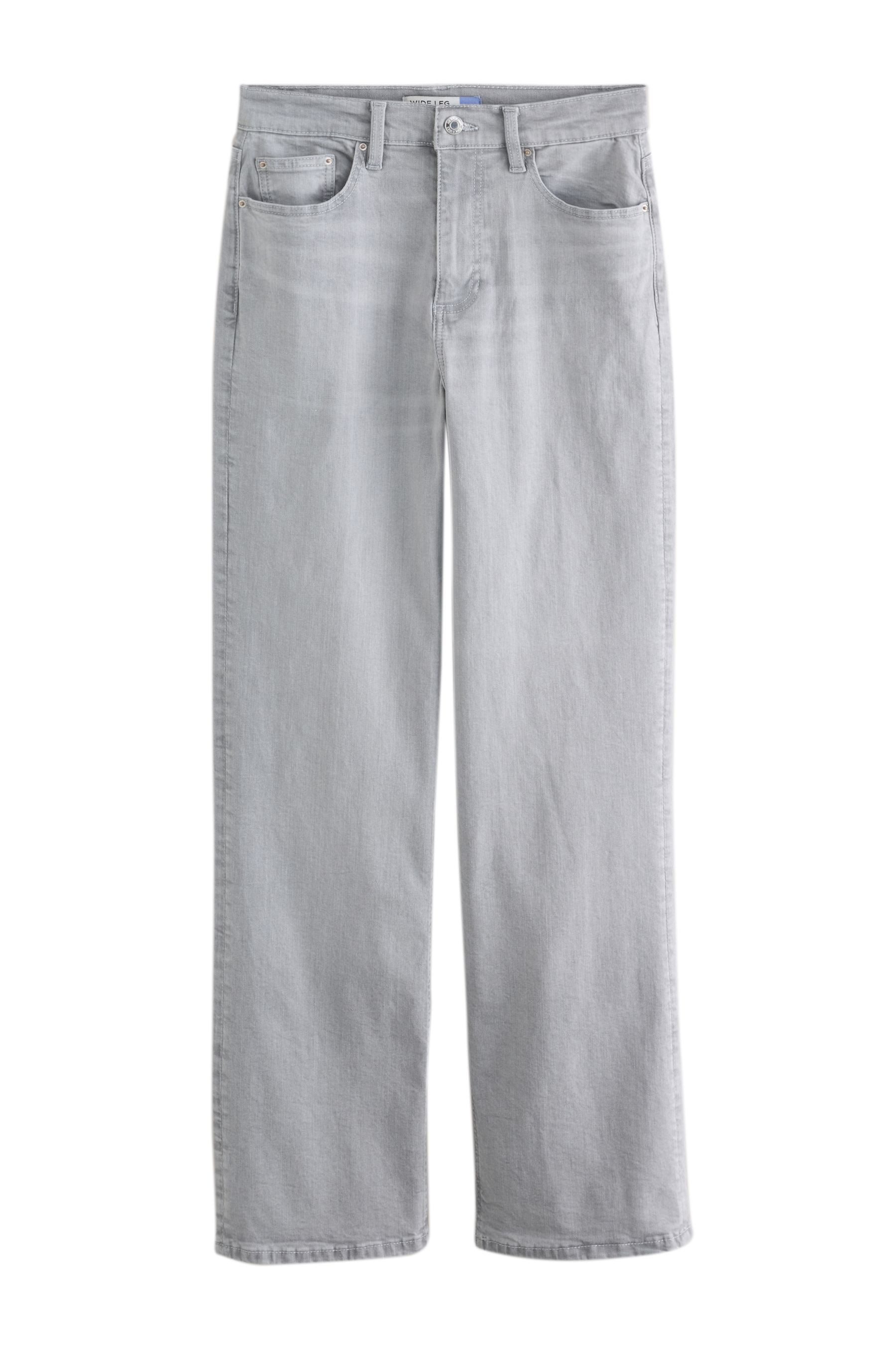Next Stretch-Jeans Hochbund-Jeans mit weitem Bein, Kurzgröße (1-tlg)