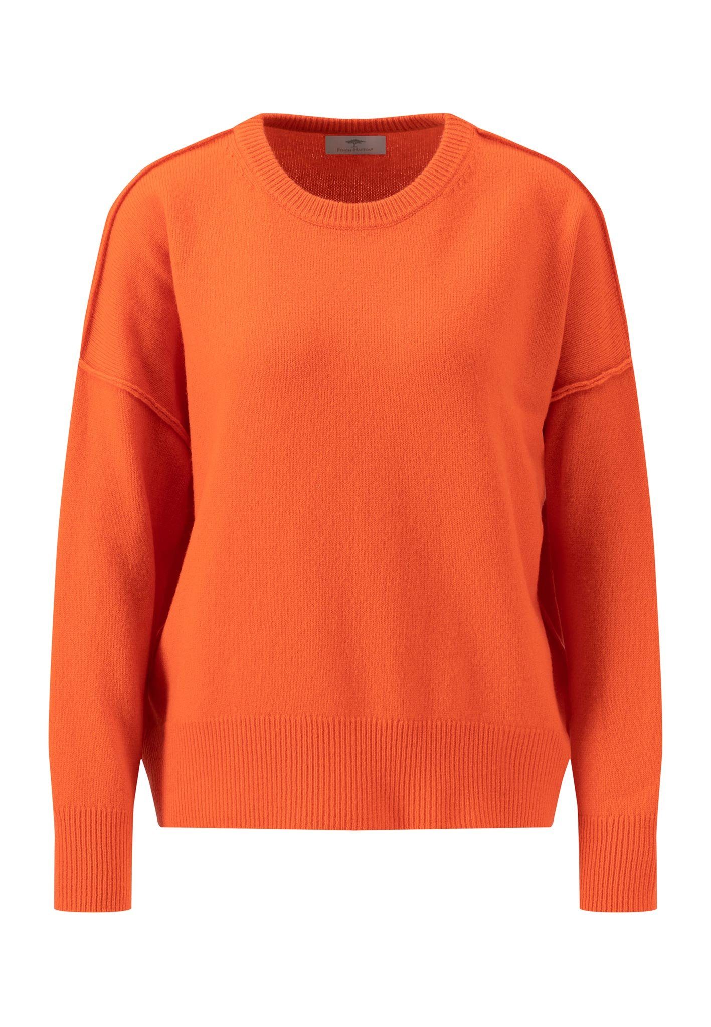 FYNCH-HATTON Strickpullover mit Drop-Shoulder Naht-Design hot ginger