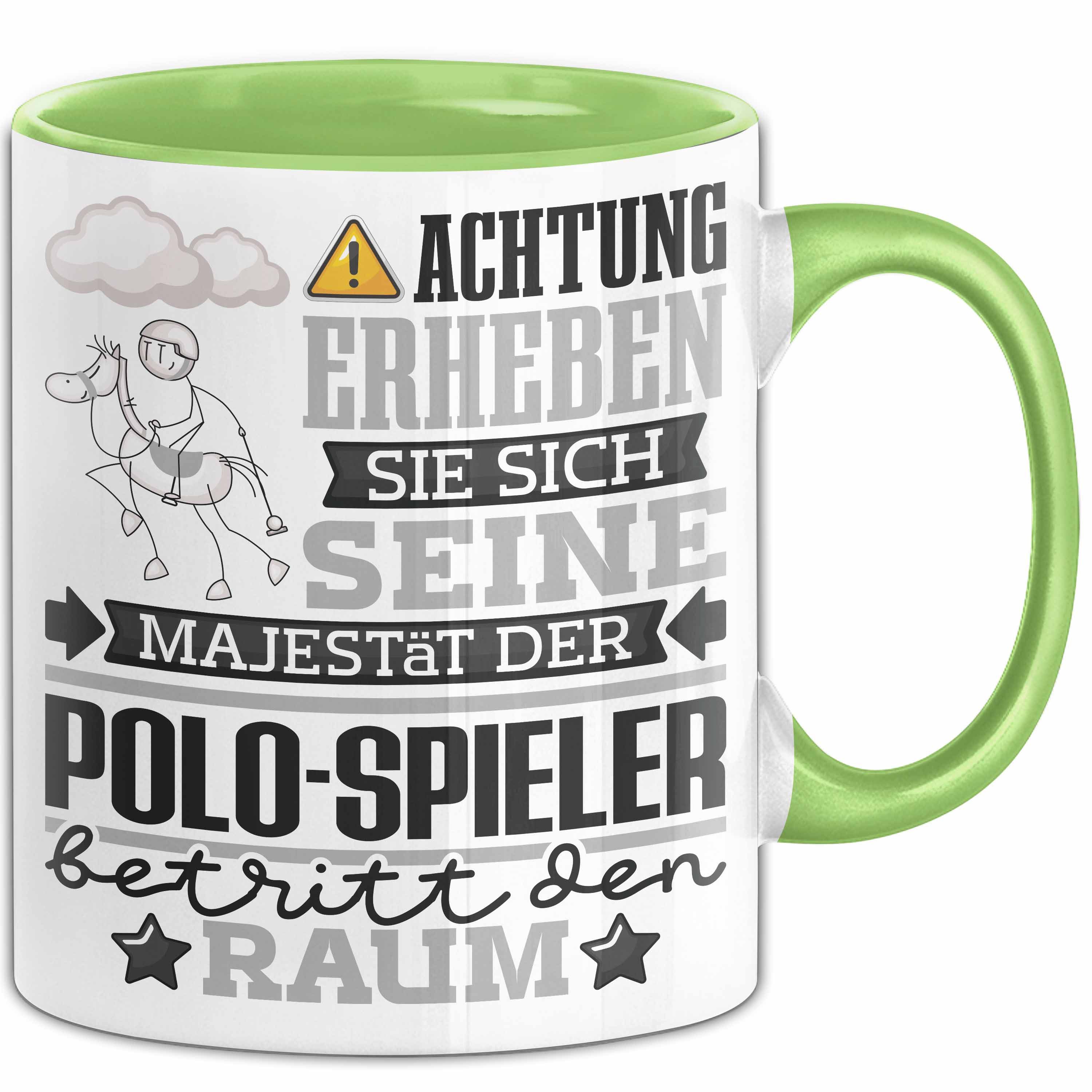 Trendation Tasse Polo-Spieler Geschenk Tasse Lustiger Spruch Erheben Sie Sich Der Polo-, Keramik