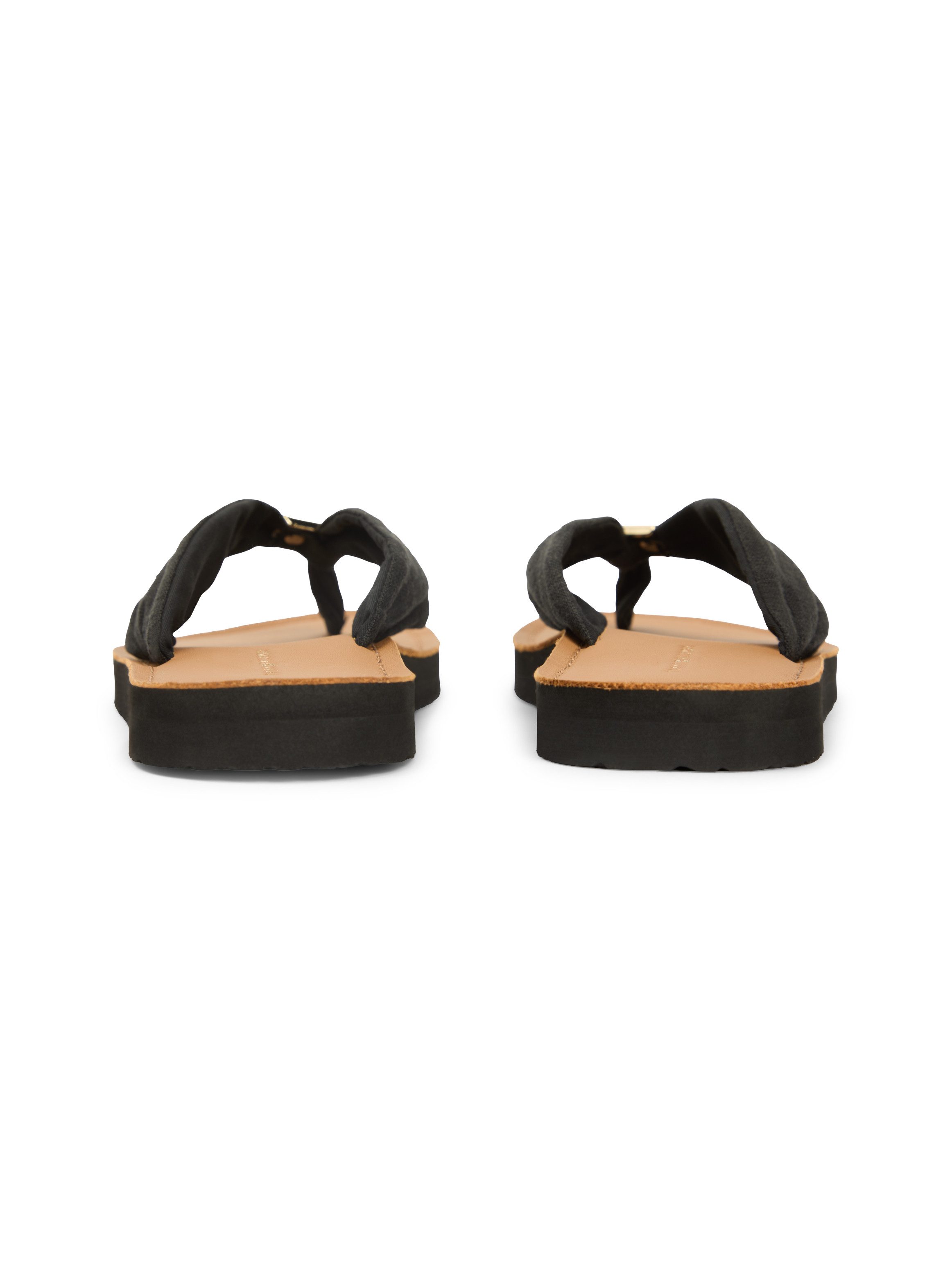 Tommy Hilfiger TH LTR FOOTBED SUMMER SANDAL Zehentrenner Sommerschuh, Strandschuh, Dianette, Flat mit Logoemblem