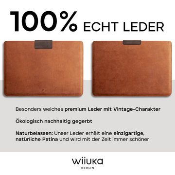 wiiuka Laptop-Hülle sliiv SNAP MORE MacBook Air 13“ Tasche Leder, Ledertasche Handgefertigt - Echt Leder, Premium Qualität