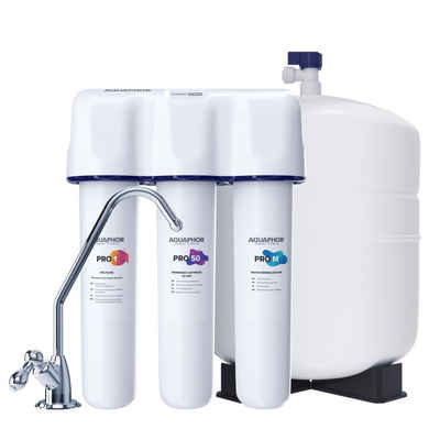 Aquintos Wasseraufbereitung Kalk- und Wasserfilter PRO50-M Umkehrosmoseanlage, Zubehör für Trinkwasser-Umkehrosmose-System, 7,8 Ltr./Std. - 190 Liter am Tag