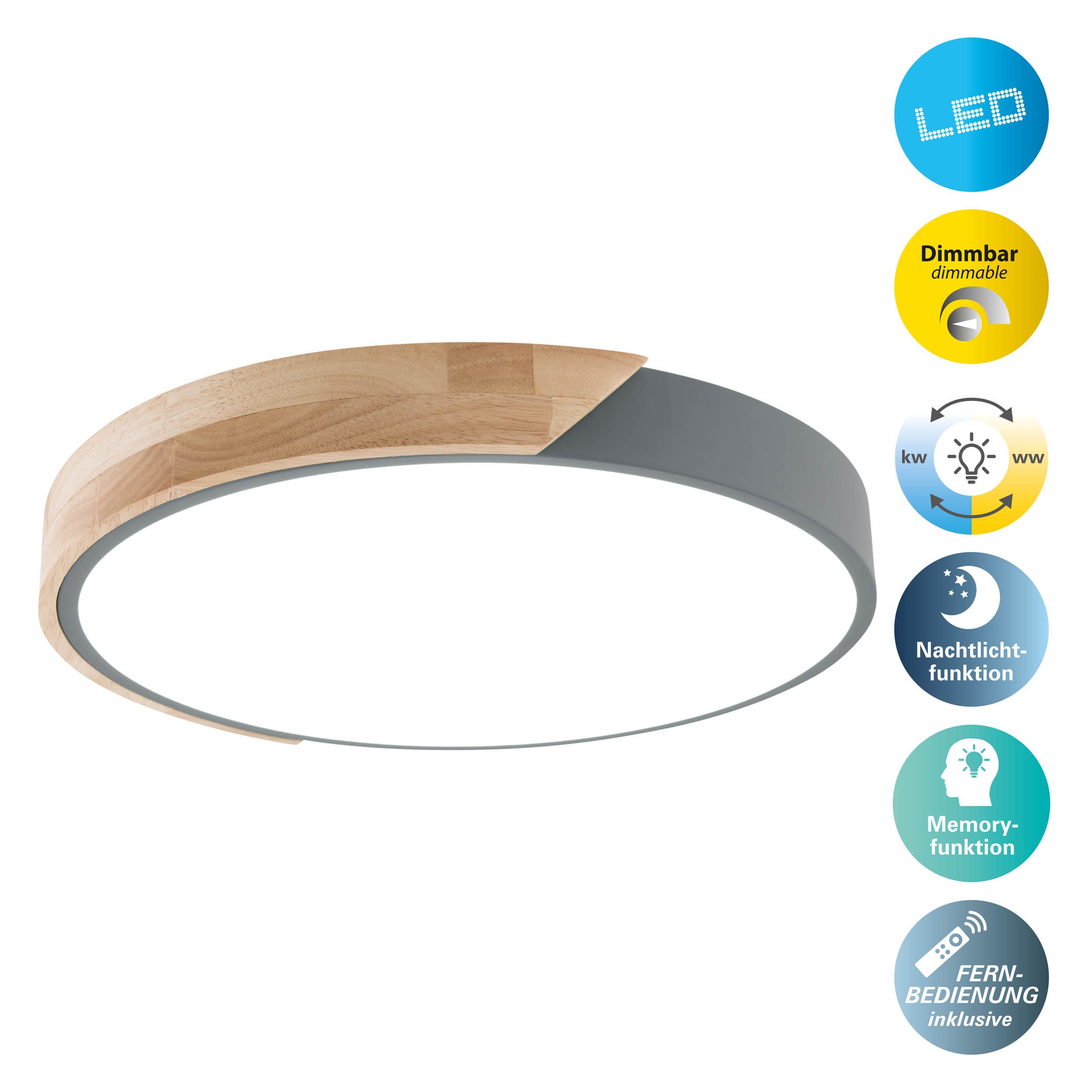 näve LED Deckenleuchte Borneo, CCT - günstig online kaufen