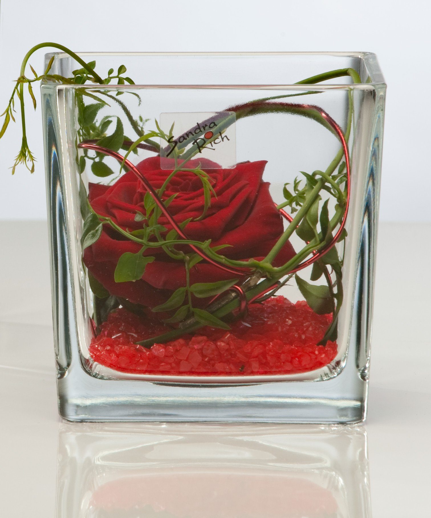 Sandra Rich Dekovase Glasvase Cube klar eckig von Sandra Rich