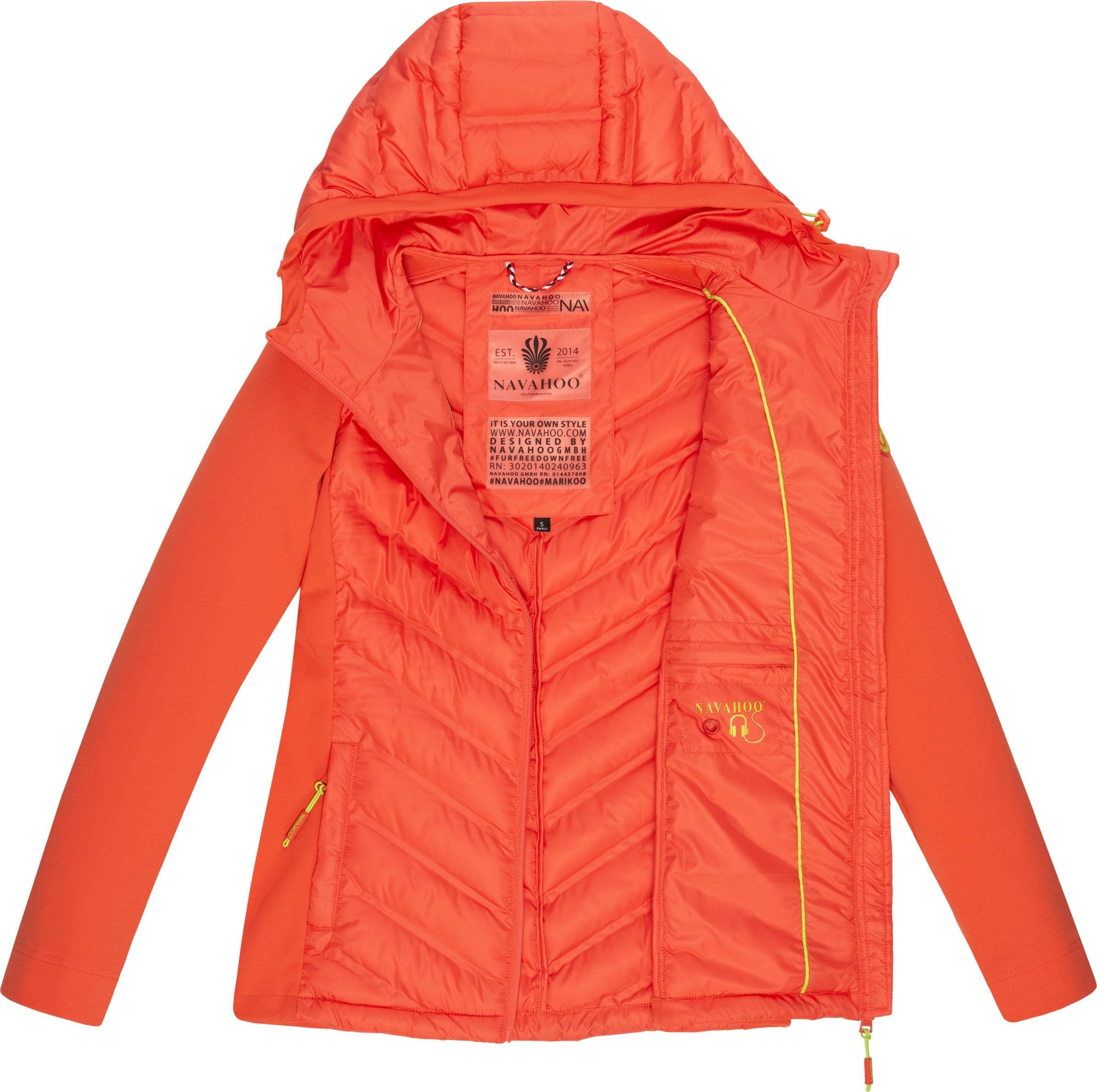 Navahoo Outdoorjacke Nimm Mich Übergangsjacke koralle stylische Kapuze Mit mit