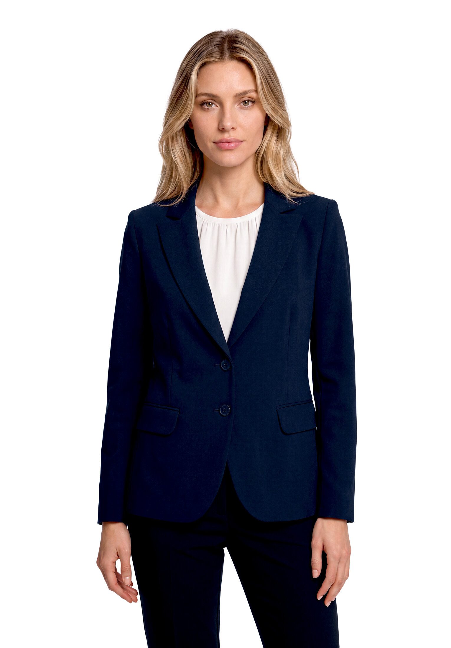Betty&Co Longblazer Damen mit Taschen Druckfutter