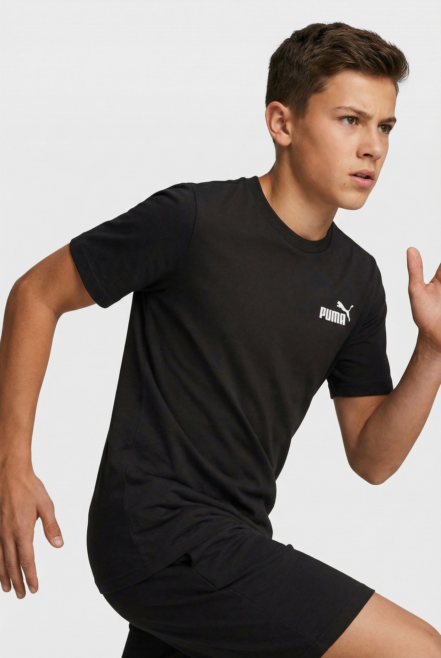 PUMA T-Shirt ESS 2 COLOR SMALL NO. 1 LOGO TEE B Kurzarm, Rundhalsausschnitt, aus Baumwolle