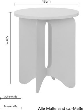 COUCH Beistelltisch Stelldichein, aus MDF, mit einer runden Tischplatte, Tischhöhe 50 cm